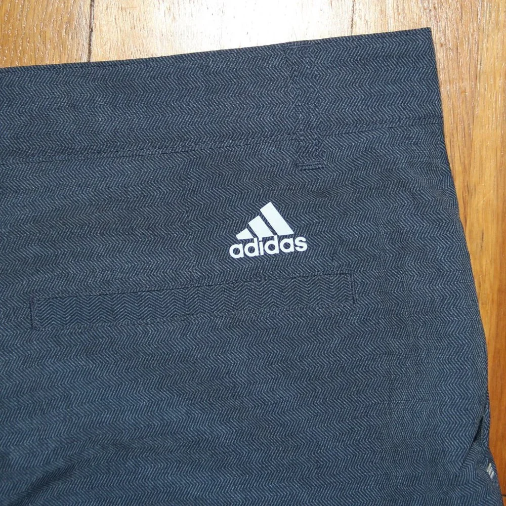Adidas Ultimate 365 Herringbone Woven Golf Shorts Mens 36 Navy Blue